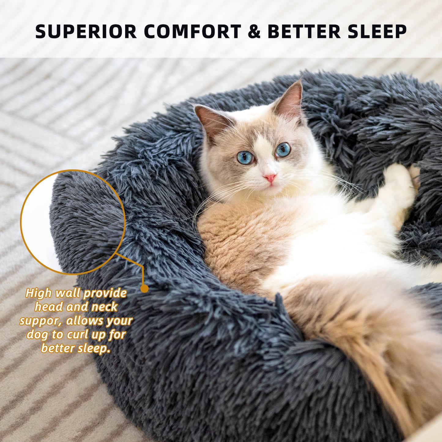 Round Plush Pet Nest
