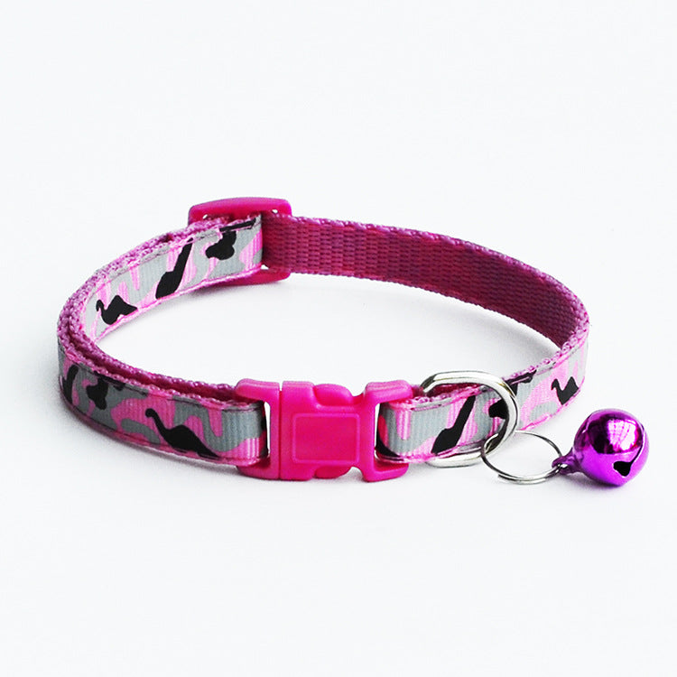 Pet camouflage bell collar